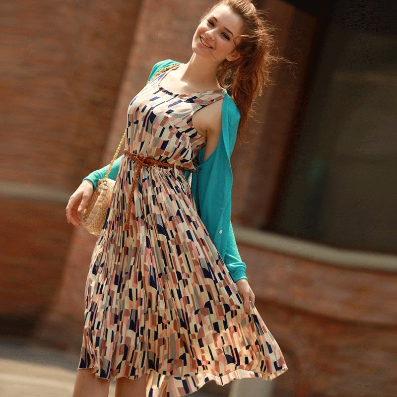 Korean Elegant Skirt Hot Prints